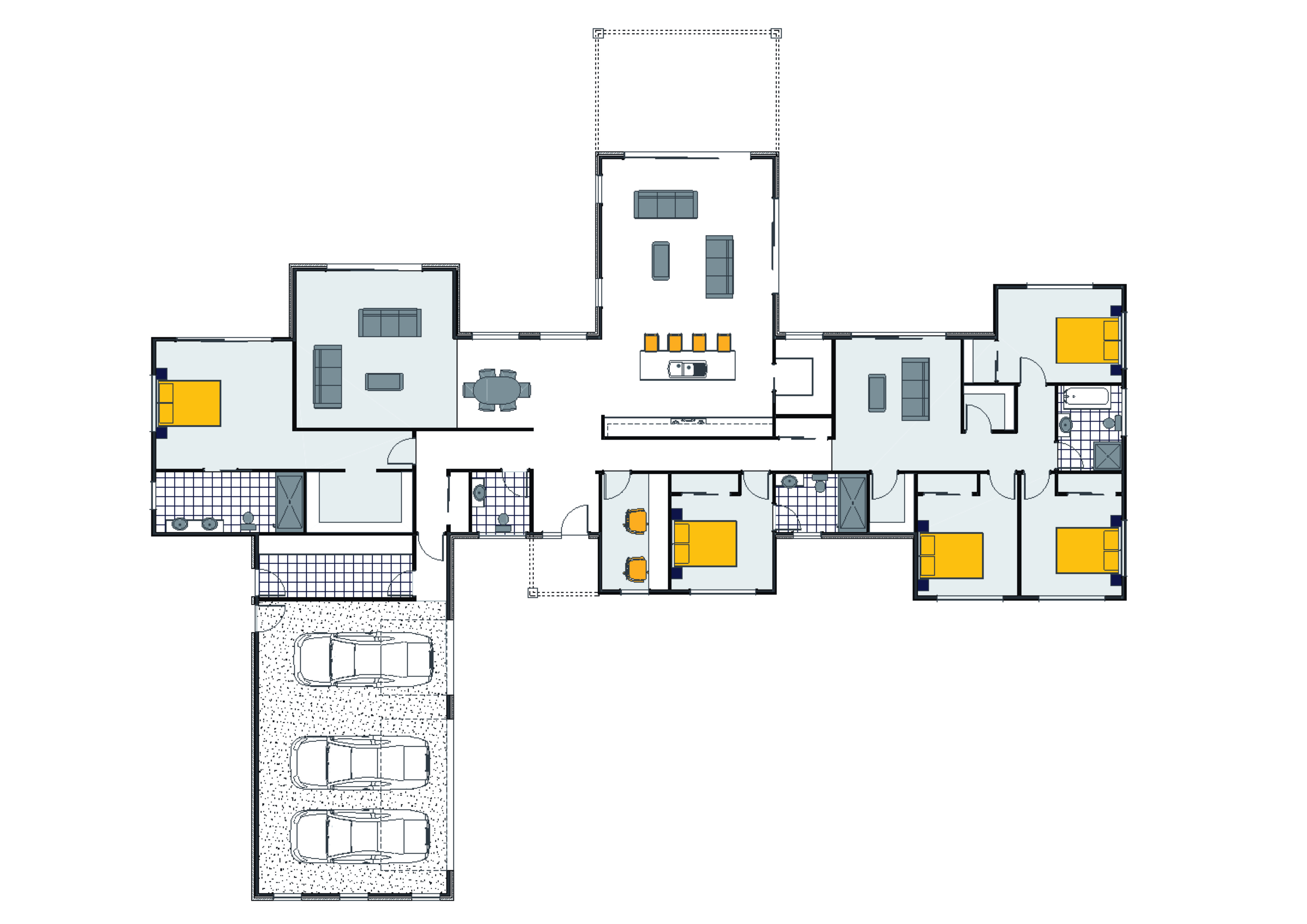 Large section, Large Living  floor plan